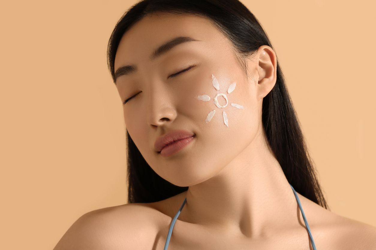 Variety of Korean skincare sunscreens