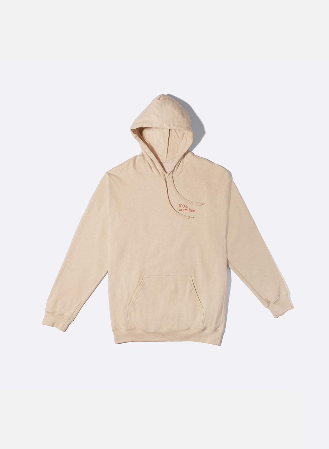 100% Worry Free Hoodie with Korean Screen Print Peach Lily