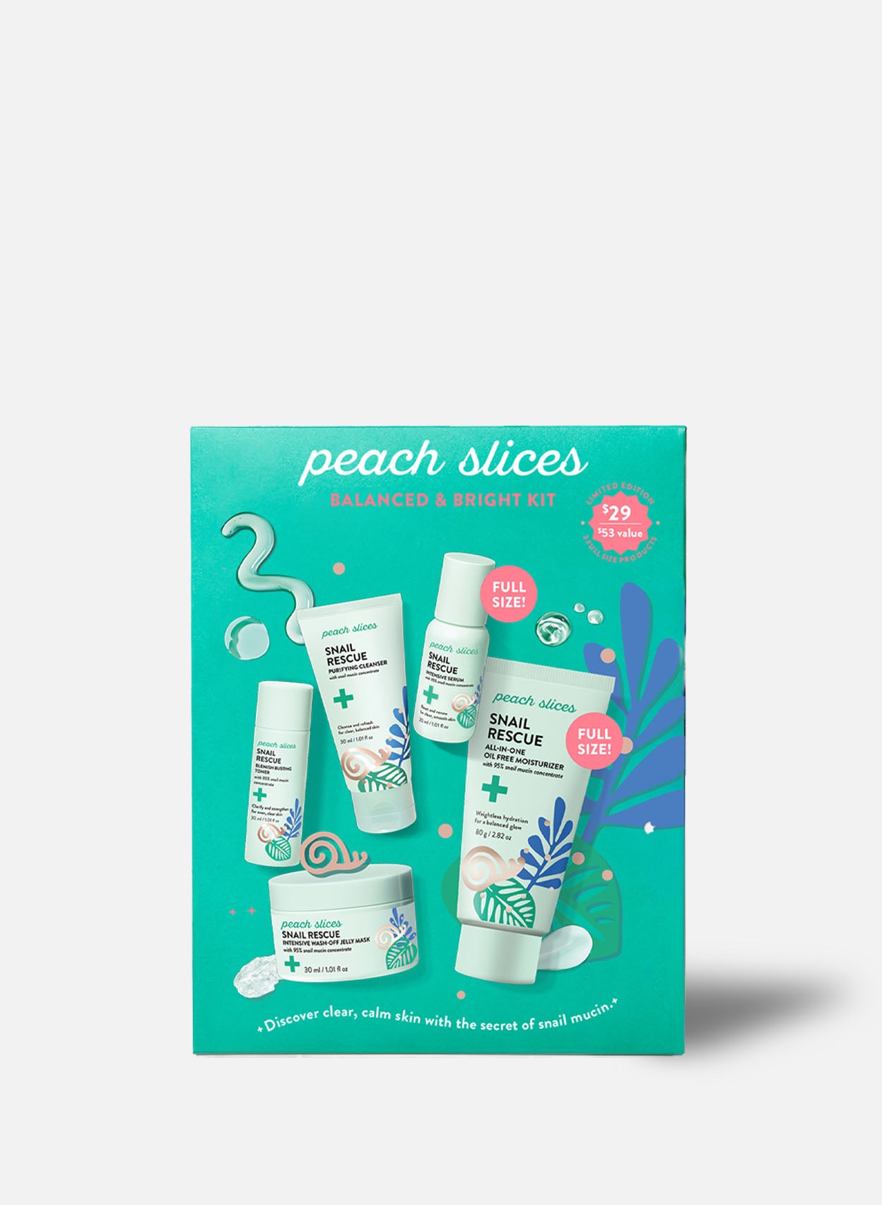 Peach Slices 밸런스드 브라이트 홀리데이 스킨케어 기프트 세트