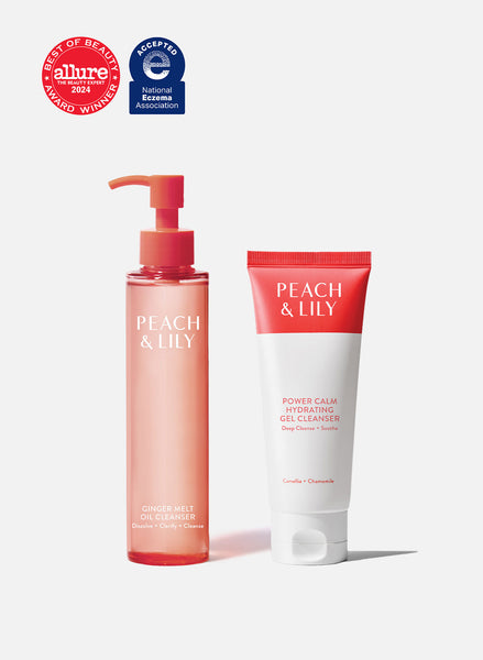 Double Cleansing Duo - Oil Cleanser & Face Wash Set | Peach & Lily